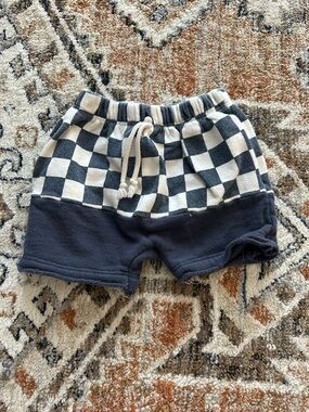 Childhoods Clothing Baby/Toddler Checkerboard Shorts - Navy & White